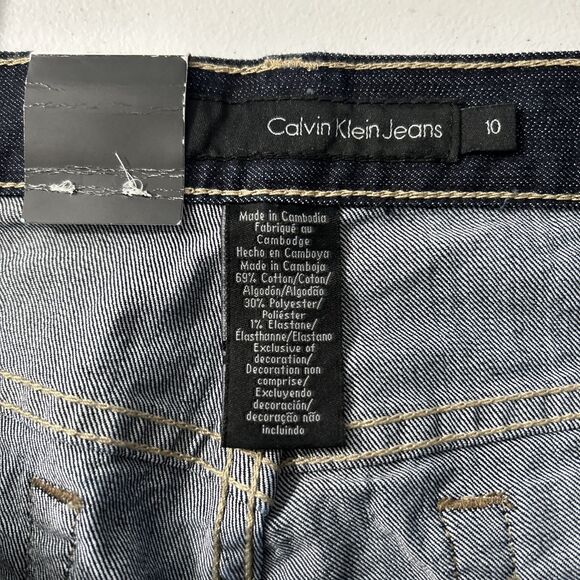 Calvin Klein Jeans Womens 10X34 Blue Flare Mid Rise - Picture 3 of 7